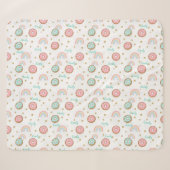 Sherpa Blanket Personalized Donut Rainbow Pattern Deken (Voorkant (horizontaal))