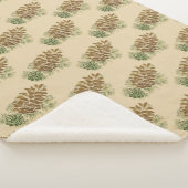 Sherpa Blanket-Pine Cones Sherpa Deken (3/4)