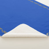 Sherpa Blanket-Princess Blue & Gold Scroll Print Deken (3/4)