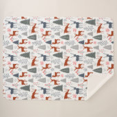 Sherpa Blanket - Scandinavische Kerstmis Deken (Voorkant (horizontaal))