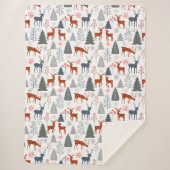 Sherpa Blanket - Scandinavische Kerstmis Sherpa Deken (Voorkant)