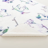 Sherpa Blanket ScruffyMug original Skateboard-hond Sherpa Deken (3/4)