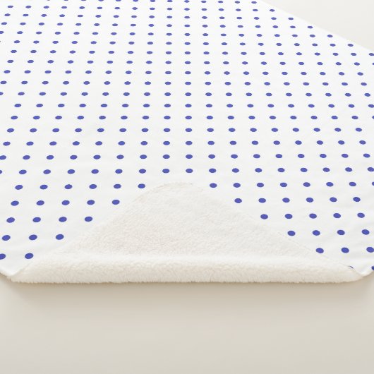 Sherpa Blanket (Small) - Blue Dots Pattern Sherpa Deken (3/4)