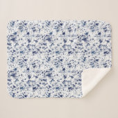 Sherpa Blanket (Small) - Blue & Grey Pattern Deken (Voorkant (horizontaal))