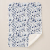 Sherpa Blanket (Small) - Blue & Grey Pattern Sherpa Deken (Voorkant)
