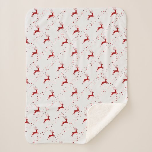 Sherpa Blanket (Small) - Christmas Pattern Sherpa Deken (Voorkant)