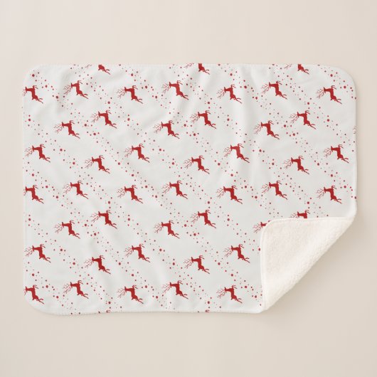 Sherpa Blanket (Small) - Christmas Pattern Sherpa Deken (Voorkant (horizontaal))