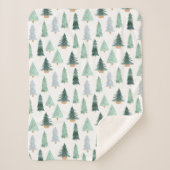 Sherpa Blanket (Small) - Christmas Trees Pattern Sherpa Deken (Voorkant)
