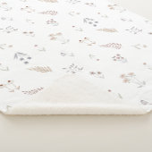 Sherpa Blanket (Small) - Floral Pattern Sherpa Deken (3/4)