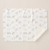 Sherpa Blanket (Small) - Floral Pattern Sherpa Deken (Voorkant (horizontaal))