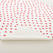 Sherpa Blanket (Small) - Red Dots Pattern Deken (3/4)