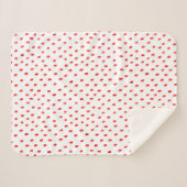 Sherpa Blanket (Small) - Red Dots Pattern Deken (Voorkant (horizontaal))