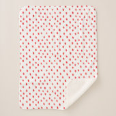 Sherpa Blanket (Small) - Red Dots Pattern Sherpa Deken (Voorkant)
