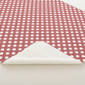 Sherpa Blanket (Small) - Red & White Dots Pattern Deken (3/4)