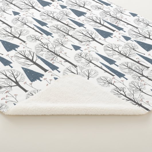 Sherpa Blanket (Small) - Winter Pattern Sherpa Deken (3/4)