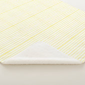 Sherpa Blanket (Small) - Yellow Stripes Pattern Sherpa Deken (3/4)