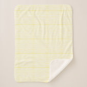 Sherpa Blanket (Small) - Yellow Stripes Pattern Sherpa Deken (Voorkant)
