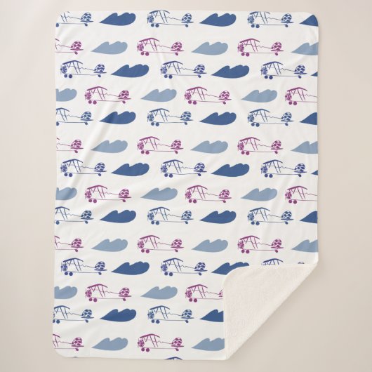 Sherpa Blanket Speelgoed Plane Deken (Voorkant)