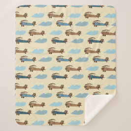 Sherpa Blanket Speelgoed-vliegtuig Deken