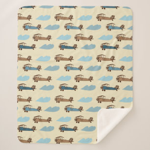 Sherpa Blanket Speelgoed-vliegtuig Deken