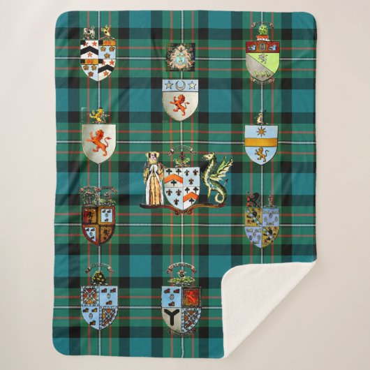 Sherpa Blanket Throw Ferguson Clan Crests (Voorkant)