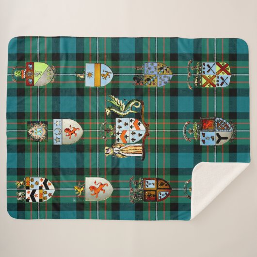 Sherpa Blanket Throw Ferguson Clan Crests (Voorkant (horizontaal))