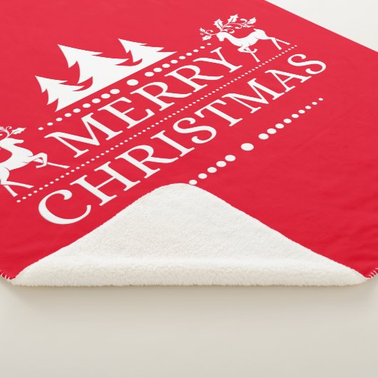 Sherpa Blanket - Vrolijk kerstfeest Sherpa Deken (3/4)