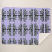 Sherpa Blanket - Willow Grove op Lavendar Deken (Voorkant (horizontaal))