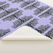 Sherpa Blanket - Willow Grove op Lavendar Sherpa Deken (3/4)