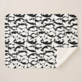 Sherpa Blanket with Penguin Print – Elegant  Deken (Voorkant (horizontaal))