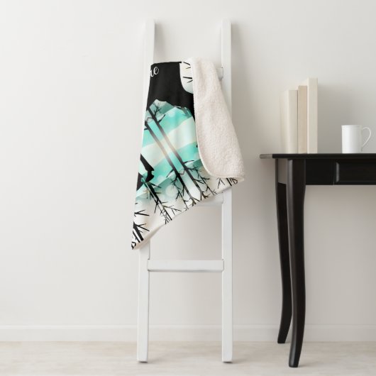 Sherpa Blanket-Yellowstone Moose Sherpa Deken (In situ)