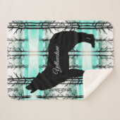 Sherpa Blanket-Yellowstone Wolf Deken (Voorkant (horizontaal))