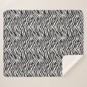 Sherpa Blanket-Zebra Print Deken (Voorkant (horizontaal))