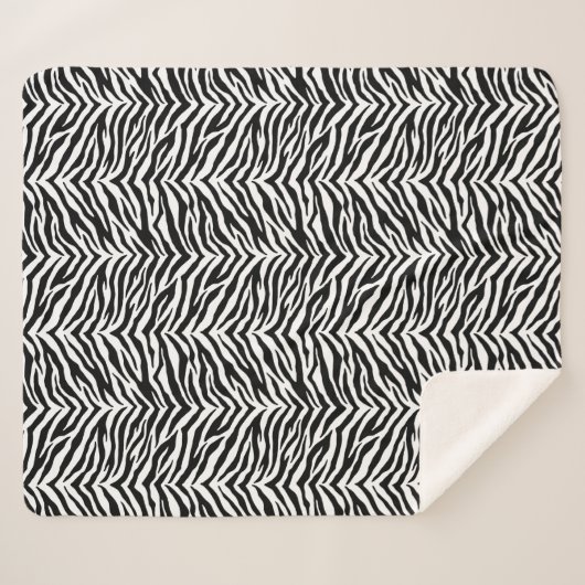 Sherpa Blanket-Zebra Print Deken (Voorkant (horizontaal))