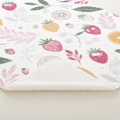 Sherpa BlanketCozy Fruit Garden – Large Sherpa Bla Sherpa Deken (3/4)