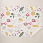 Sherpa BlanketCozy Fruit Garden – Large Sherpa Bla Sherpa Deken (Voorkant (horizontaal))