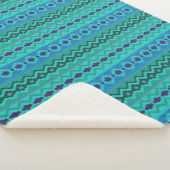 sherpa blue zuid - american aztec blanket deken (3/4)