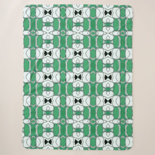 Sherpa-deken Een elegante groene witte patroon Sherpa Deken