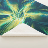 Sherpa Deken Fractal Bloem Blauw Palet (3/4)