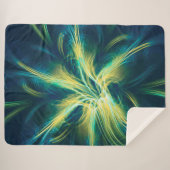 Sherpa Deken Fractal Bloem Blauw Palet (Voorkant (horizontaal))