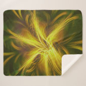 Sherpa Deken Fractal Bloem Geel Palet (Voorkant (horizontaal))