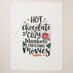 Sherpa deken Hete Chocolade & Kerstsfeer