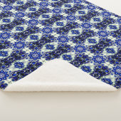 Sherpa Deken met Blauw Wit Kleuren Ontwerp (3/4)