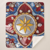 Sherpa Deken met Colombiaanse kleuren Design (Voorkant)