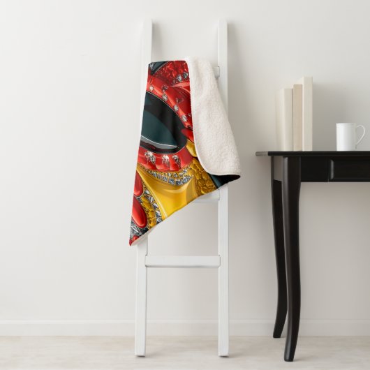 Sherpa Deken met Duitsland Kleuren Design (In situ)