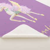 Sherpa Deken met een leuke eenhoorn illustratie. (3/4)