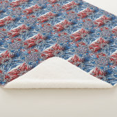 Sherpa Deken met Franse kleuren Design (3/4)