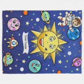 Sherpa-deken met kinderdromen fleece deken (Voorkant (Horizontaal))