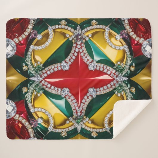 Sherpa Deken met Los Angeles Kleuren Ontwerp (Voorkant (horizontaal))