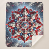 Sherpa Deken met Noorse Kleuren Ontwerp (Voorkant)